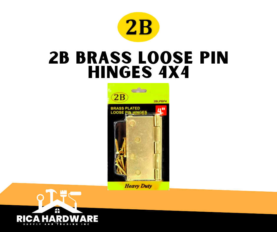 2B BRASS LOOSE PIN HINGES 4X4