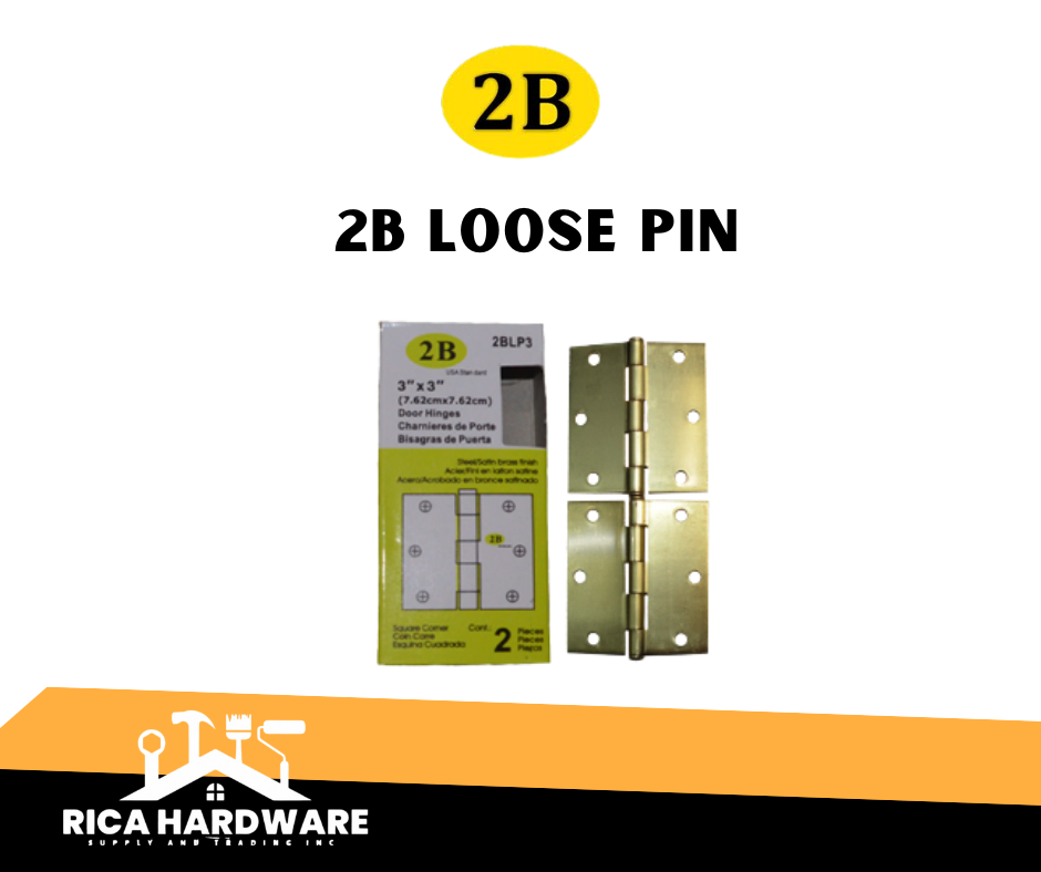 2B LOOSE PIN HINGES 3X3
