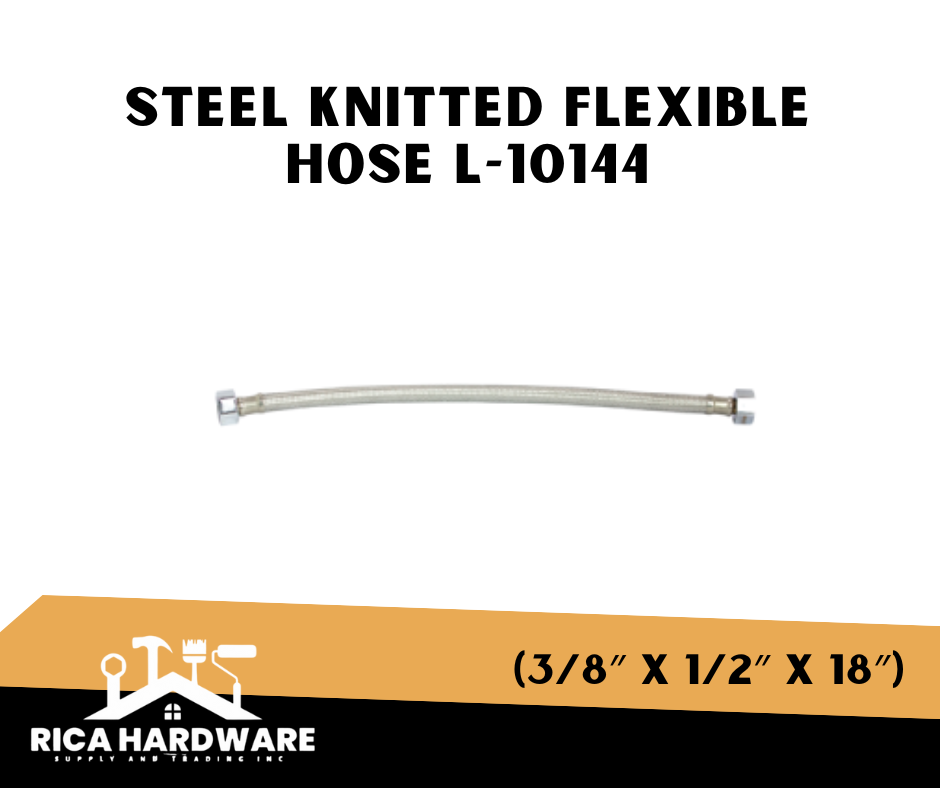 LAMCO STEEL KNITTED FLEXIBLE HOSE L-10144 (3/8″ x 1/2″ x 18″)