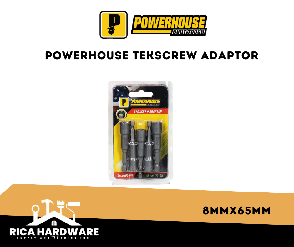POWERHOUSE TEKSCREW ADAPTOR 8MMx65MM
