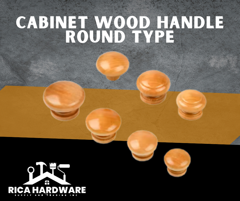 CABINET WOOD HANDLE ROUND TYPE