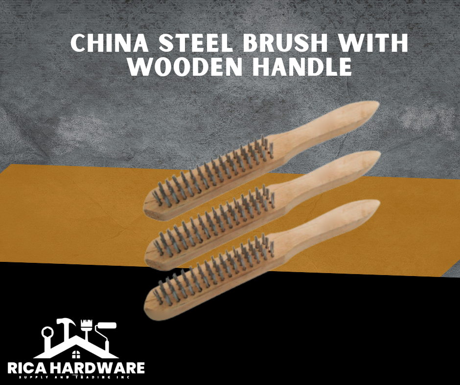 CHINA STEEL BRUSH WITH WOODEN HANDLE