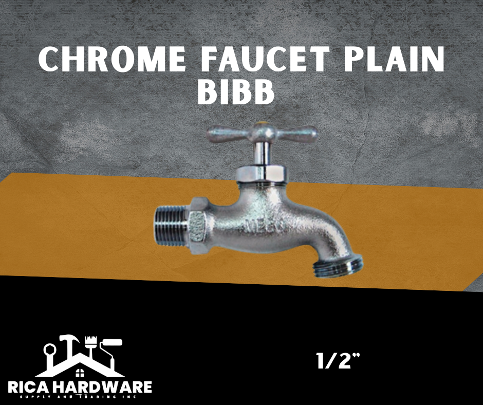 CHROME FAUCET PLAIN BIBB 1/2