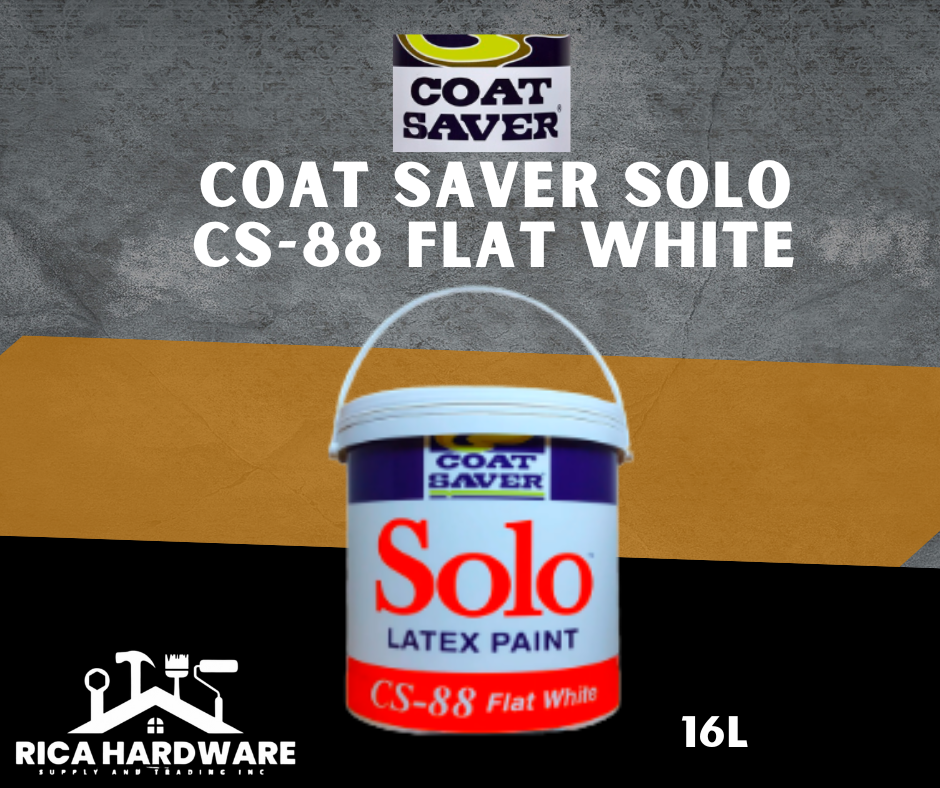 COAT SAVER SOLO LATEX PAINT FLAT WHITE CS-88
