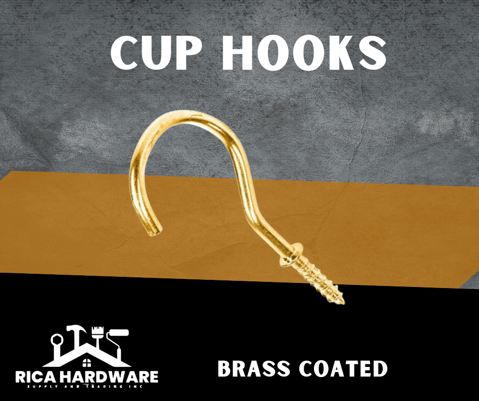 CUP HOOKS (BRASS COATED)