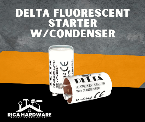 DELTA FLUORESCENT STARTER W/CONDENSER