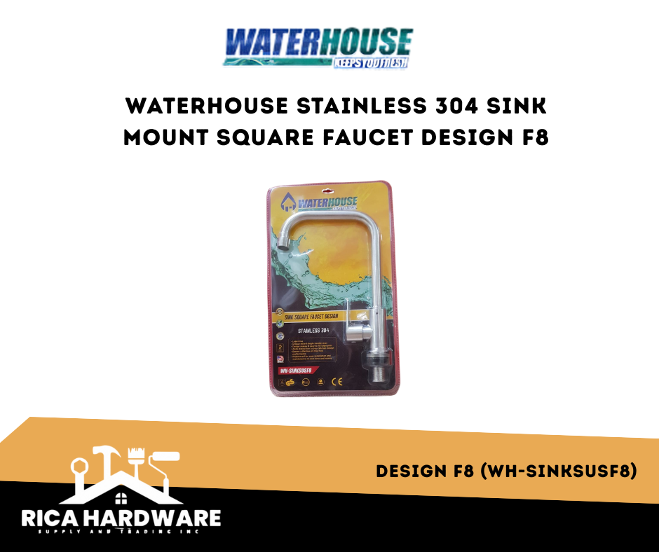 WATERHOUSE STAINLESS 304 SINK MOUNT SQUARE FAUCET DESIGN F8