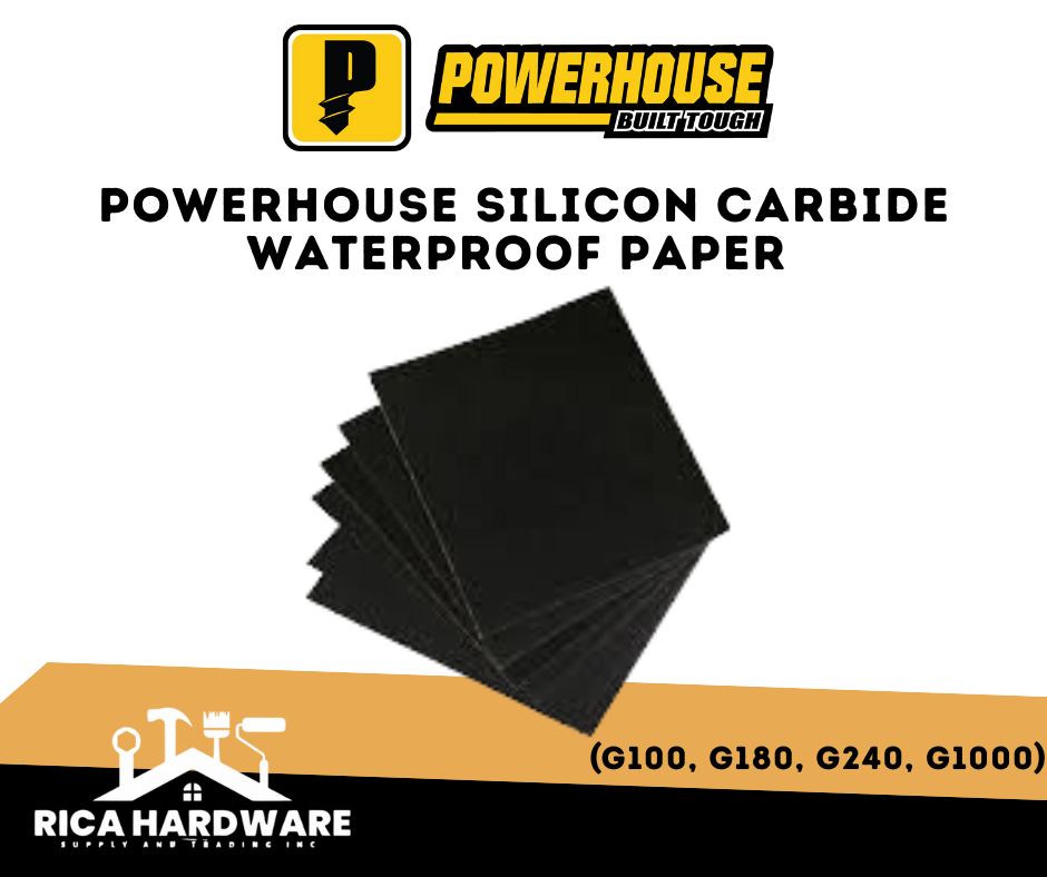 POWERHOUSE SILICON CARBIDE WATERPROOF PAPER (G100, G180, G240, G1000)