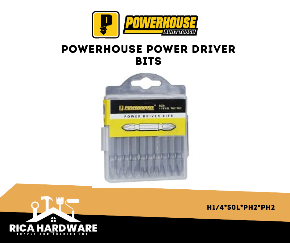 POWERHOUSE POWER DRIVER BITS H1/4"50L"PH2"PH2