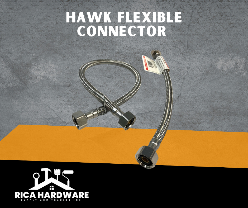 HAWK-BRAIDED STAINLESS STEEL FAUCET FLEXIBLE CONNECTOR 12 LENGTH