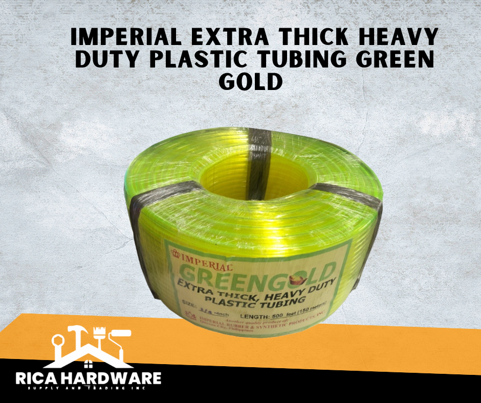IMPERIAL EXTRA THICK HEAVY DUTY PLASTIC TUBING GREEN GOLD 5/16" PER METER