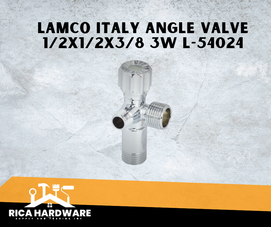 LAMCO FORGED BRASS ANGLE VALVE 1/2x1/2x3/8