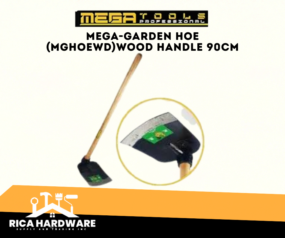 MEGA GARDEN HOE (MGHOEWD)WOOD HANDLE 90CM