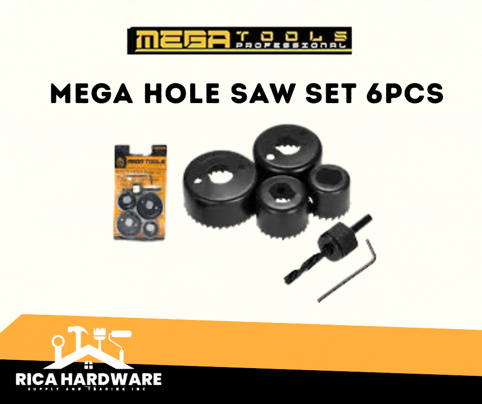 MEGA HOLE SAW SET 6PCS