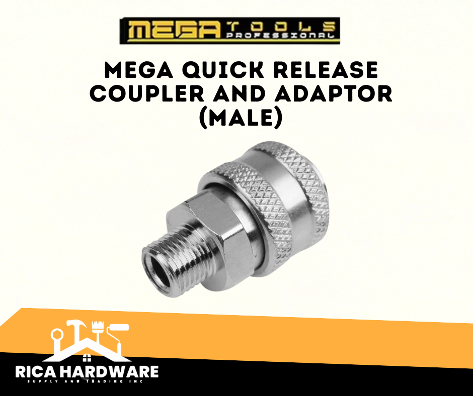 MEGA QUICK RELEASE COUPLER AND ADAPTOR (MALE)