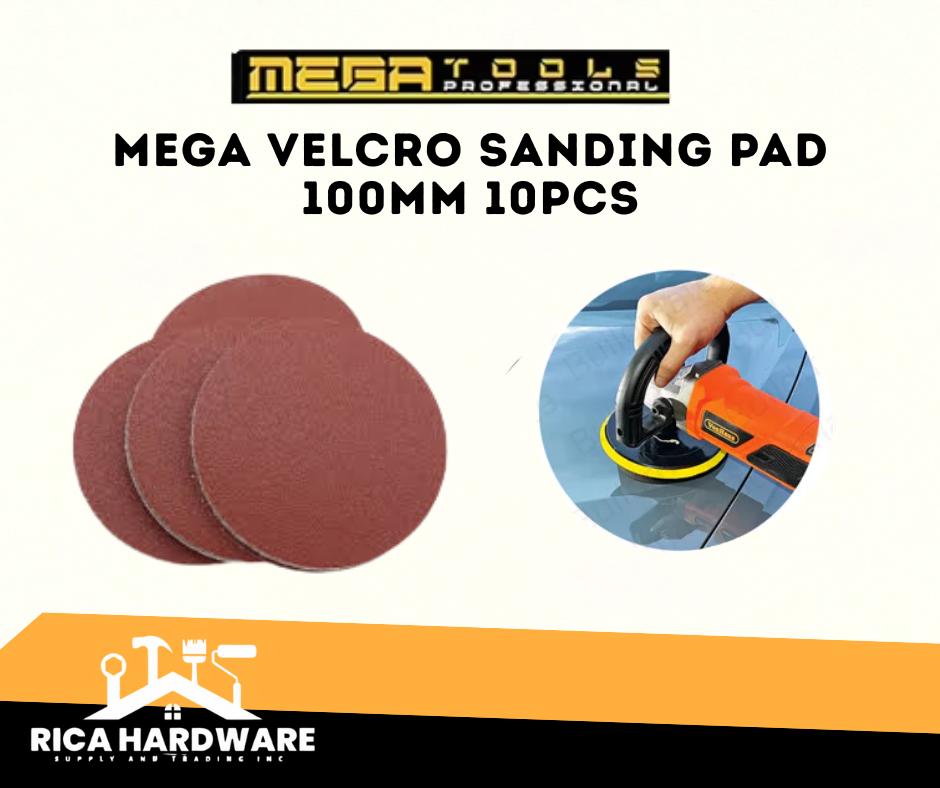 MEGA VELCRO SANDING PAPER 100MM 10PCS