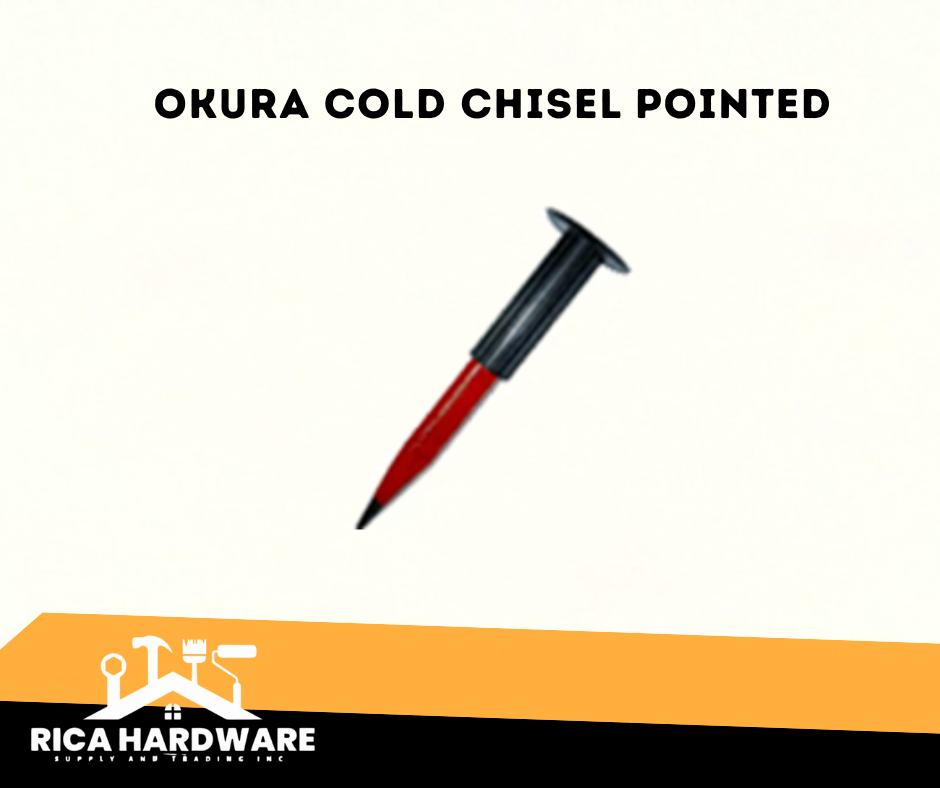 OKURA COLD CHISEL POINTED RUBBER GRIP 1/2
