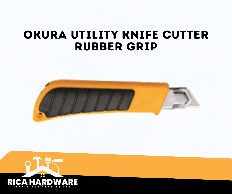 OKURA UTILITY KNIFE CUTTER RUBBER GRIP