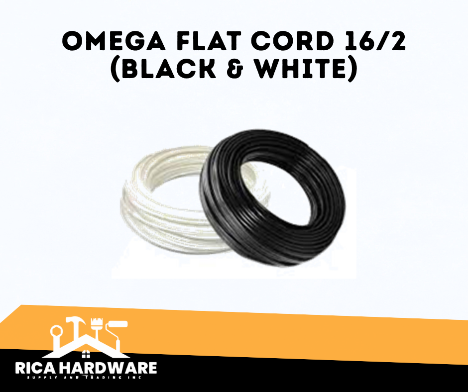 OMEGA FLAT CORD 16/2 (BLACK & WHITE)