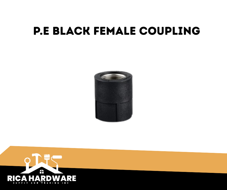 P.E BLACK FEMALE COUPLING (1/2")