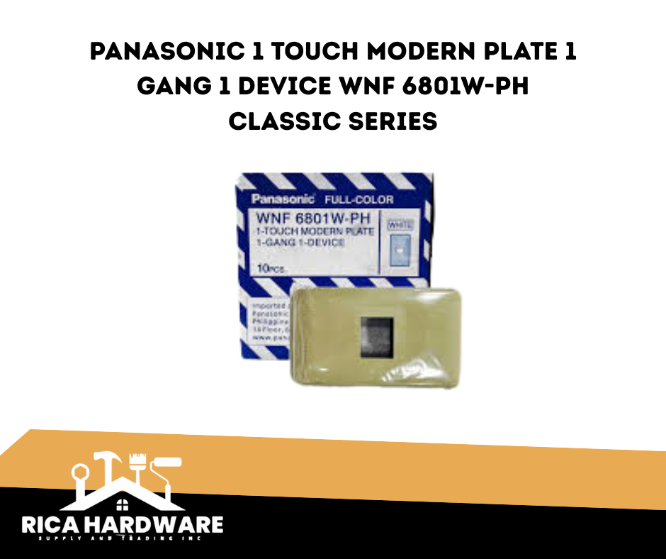PANASONIC 1 TOUCH MODERN PLATE 1 GANG 1 DEVICE WNF 6801W-PH CLASSIC SERIES