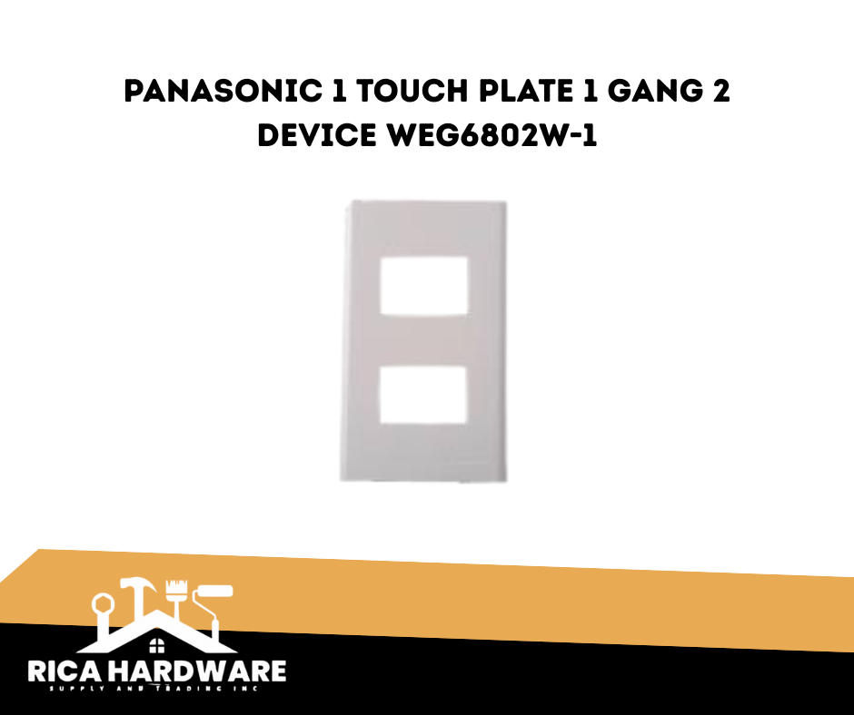 PANASONIC 1 TOUCH PLATE 1 GANG 2 DEVICE WEG6802W-1