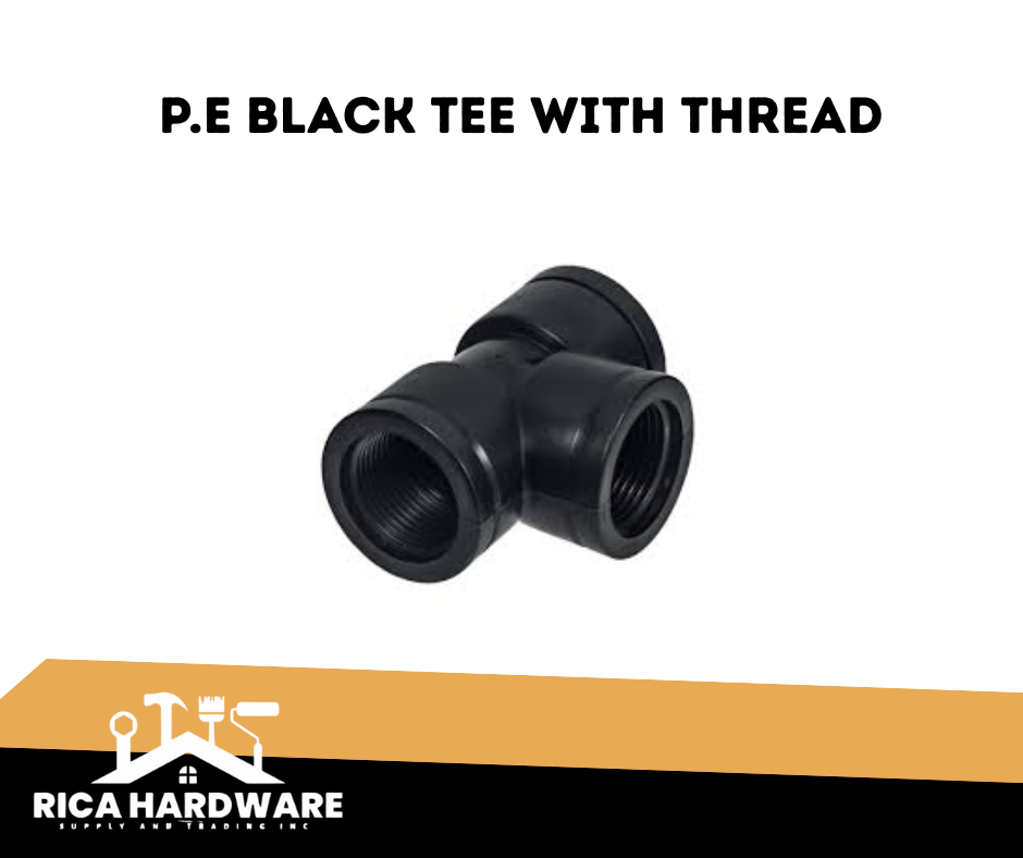 P.E BLACK TEE WITH THREAD (1/2)