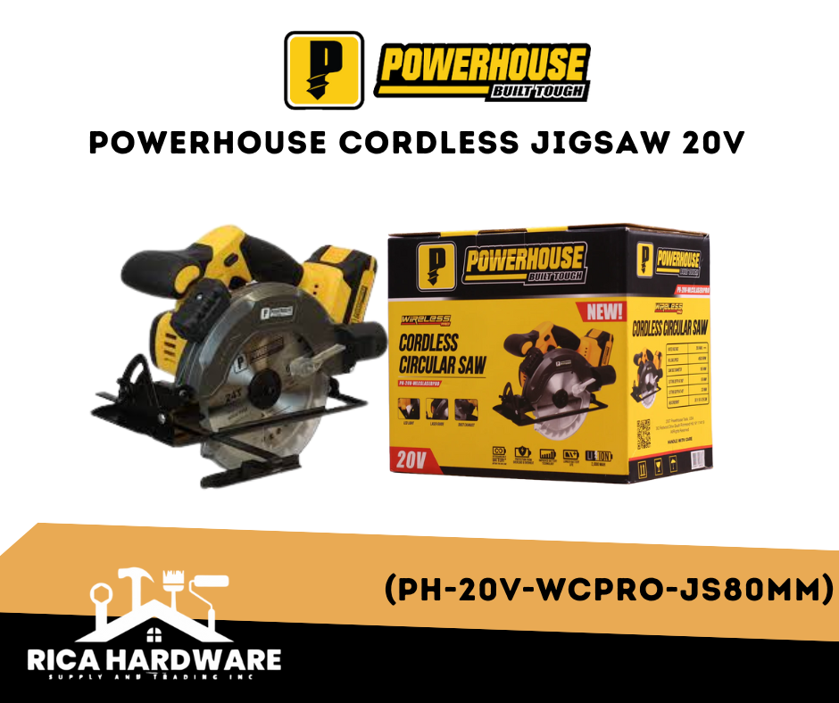 POWERHOUSE CORDLESS JIGSAW 20V (PH-20V-WCPRO-JS80MM)