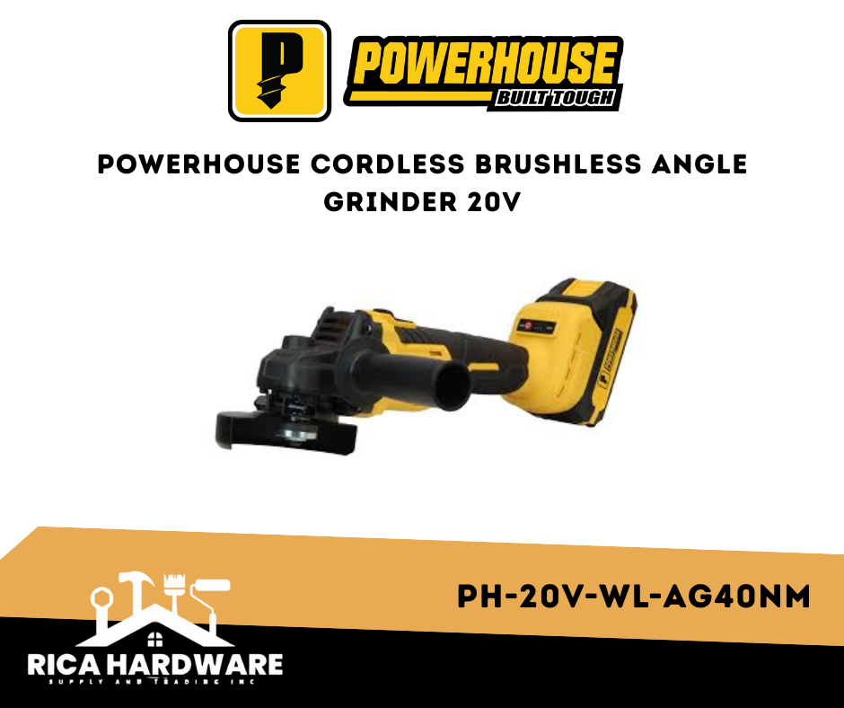POWERHOUSE PH-20V-WL-AG40NM CORDLESS BRUSHLESS ANGLE GRINDER 20V