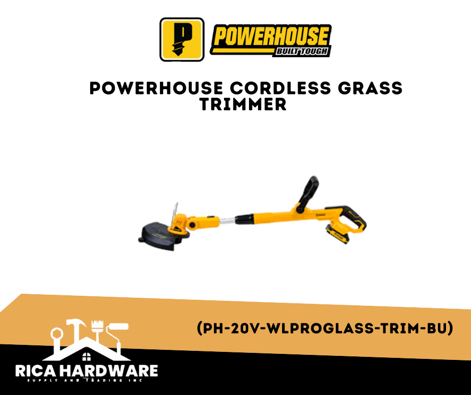 POWERHOUSE CORDLESS GRASS TRIMMER (PH-20V-WLPROGLASS-TRIM-BU)