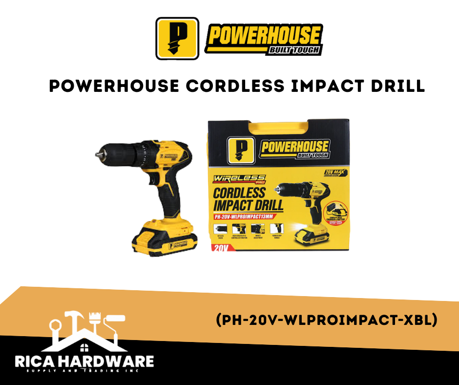 POWERHOUSE CORDLESS IMPACT DRILL (PH-20V-WLPROIMPACT-XBL)