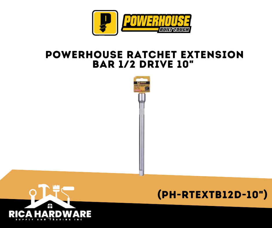 POWERHOUSE RATCHET EXTENSION BAR 1/2 DRIVE 10" 250mm (PH-RTEXTB12D-10")