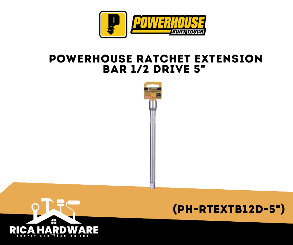 POWERHOUSE RATCHET EXTENSION BAR 1/2 DR. 5" 125mm (PH-RTEXTB12D-5")
