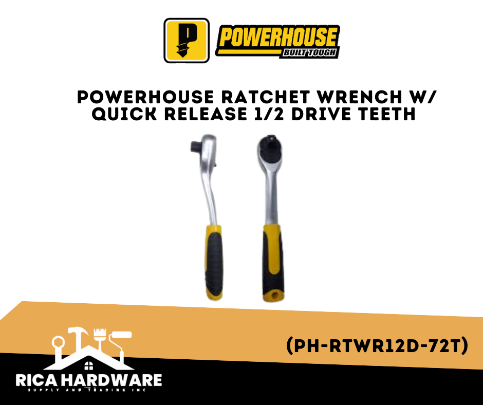 POWERHOUSE RATCHET WRENCH CR-V 1/2 DR. (PH-RTWR12D-72T)