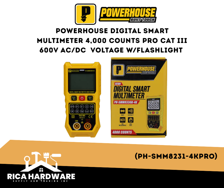 POWERHOUSE DIGITAL SMART MULTIMETER 4,000 (PH-SMM8231-4KPRO)