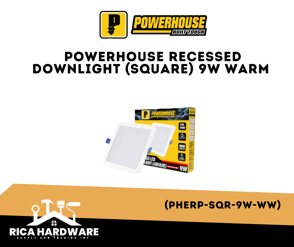 POWERHOUSE RECESSED LED DOWNLIGHT 9W DAYLIGHT(SQUARE)(PHERP-SQR-9W-DL)