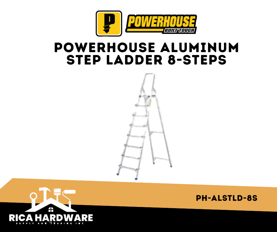 POWERHOUSE ALUMINUM STEP LADDER 8-STEPS (PH-ALSTLD-8S)