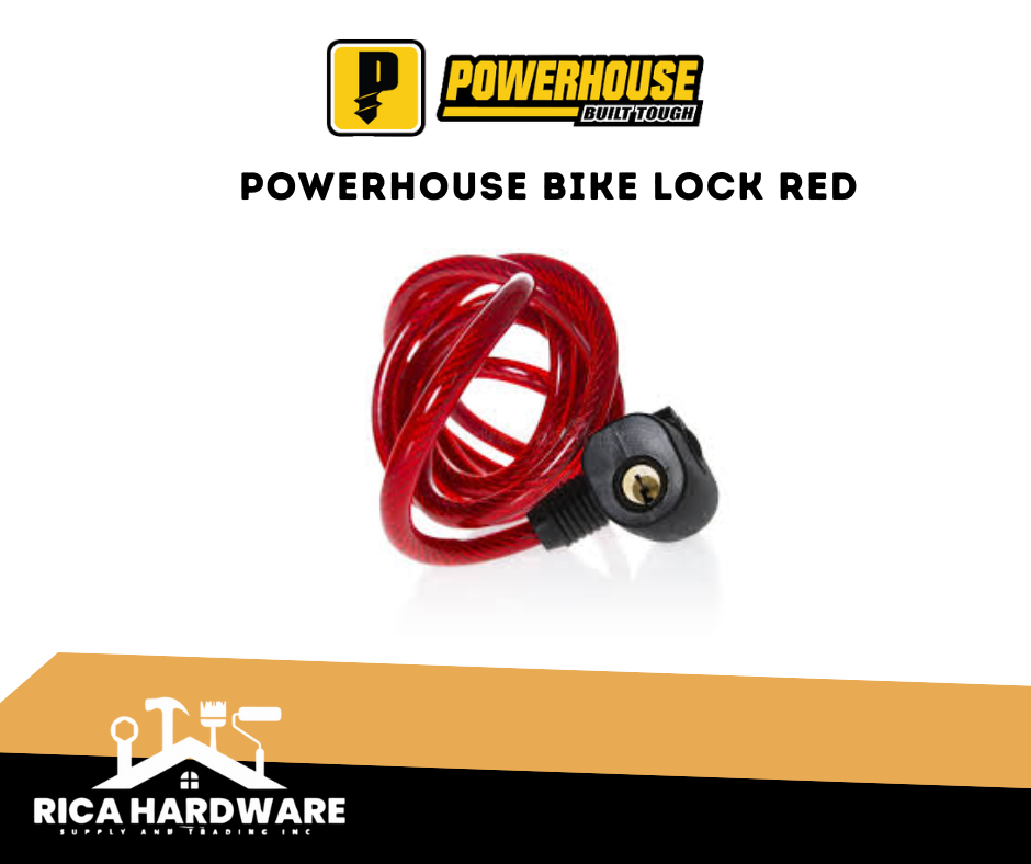 POWERHOUSE BIKE LOCK RED