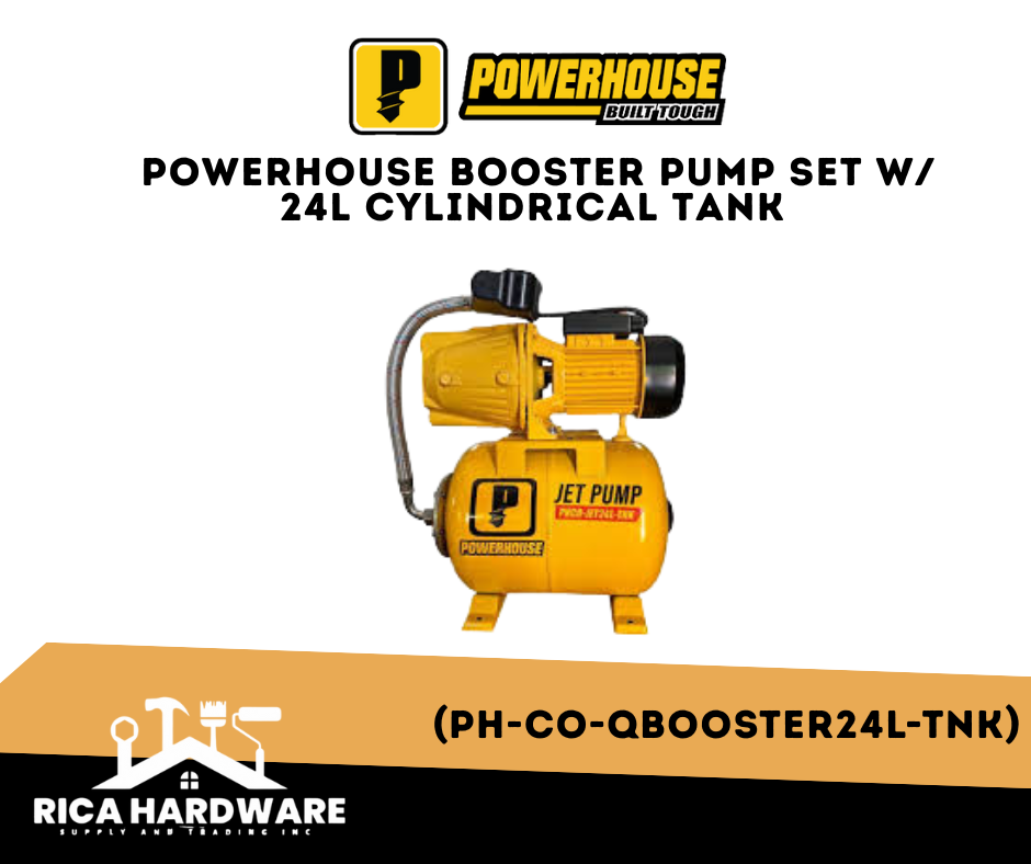 POWERHOUSE BOOSTER PUMP SET W/ 24L CYLINDRICAL TANK (PH-CO-QBOOSTER24L-TNK)