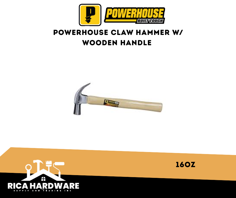 POWERHOUSE WOODEN HAMMER 16OZ HEAVY DUTY