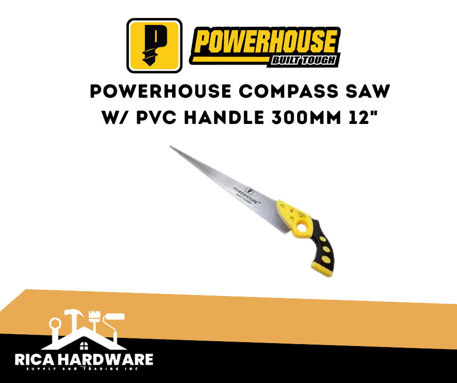POWERHOUSE COMPASS SAW W/ PVC HANDLE 300MM 12"