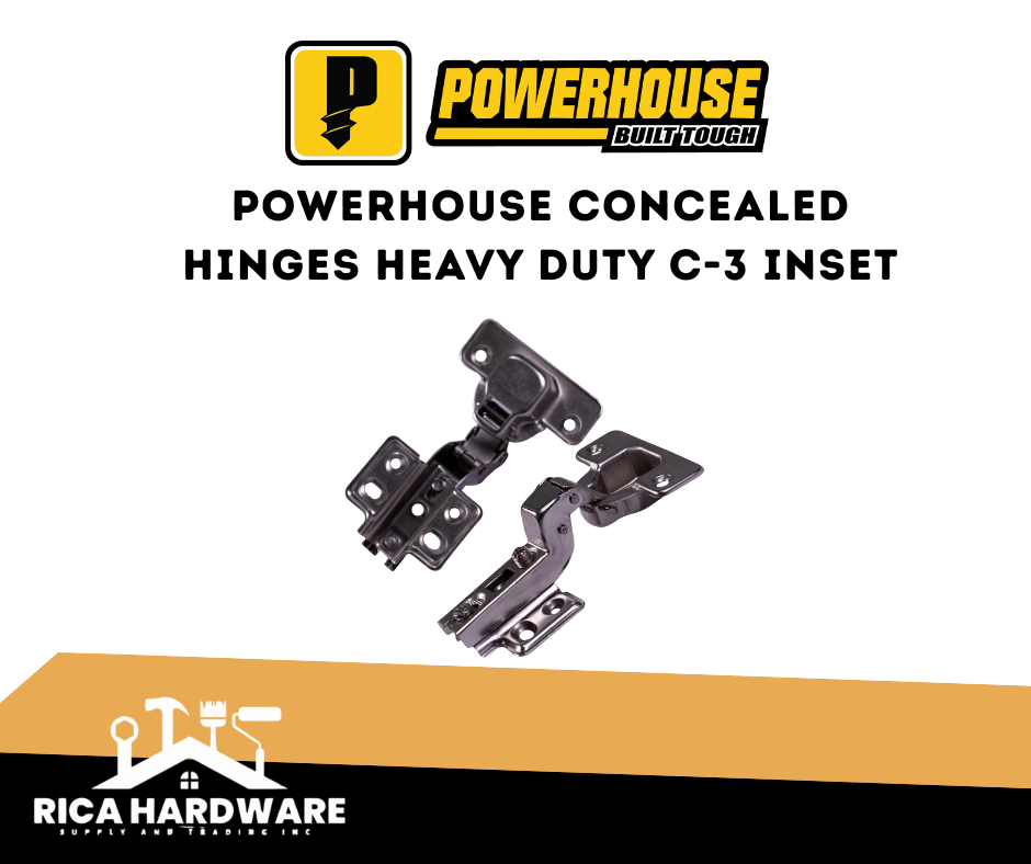 POWERHOUSE CONCEALED HINGES HEAVY DUTY C-3 INSET