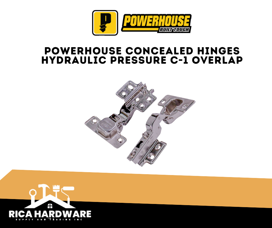 POWERHOUSE CONCEALED HINGES HYDRAULIC PRESSURE C-1 OVERLAP