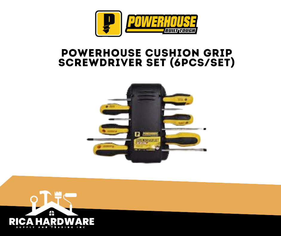 POWERHOUSE CUSHION GRIP SCREWDRIVER SET (6PCS/SET)
