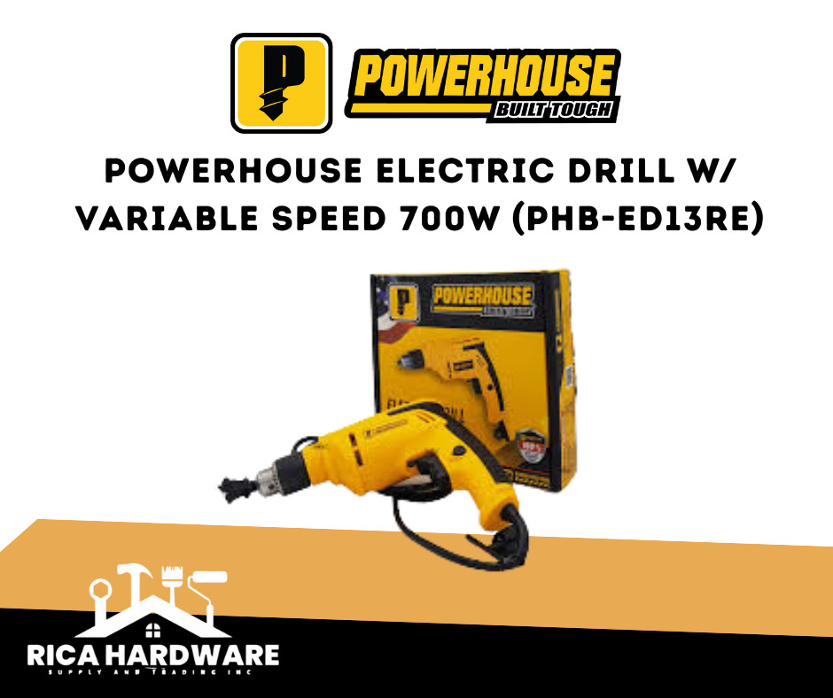 POWERHOUSE ELECTRIC DRILL W/ VARIABLE SPEED 700W (PHB-ED13RE)