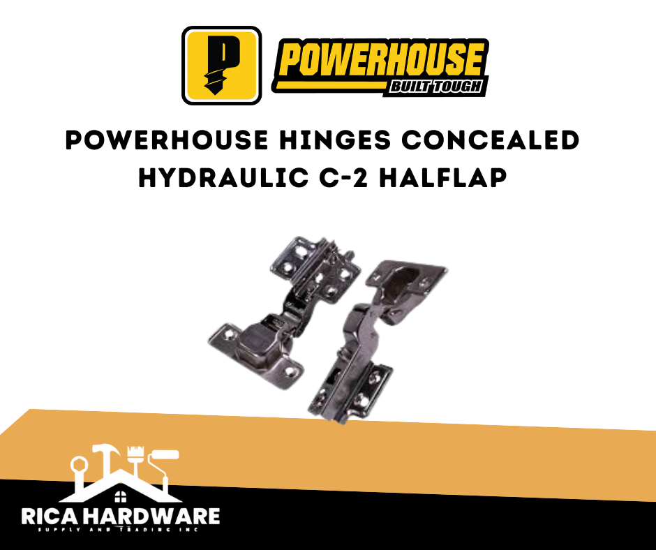 POWERHOUSE HINGES CONCEALED HYDRAULIC C-2 HALFLAP