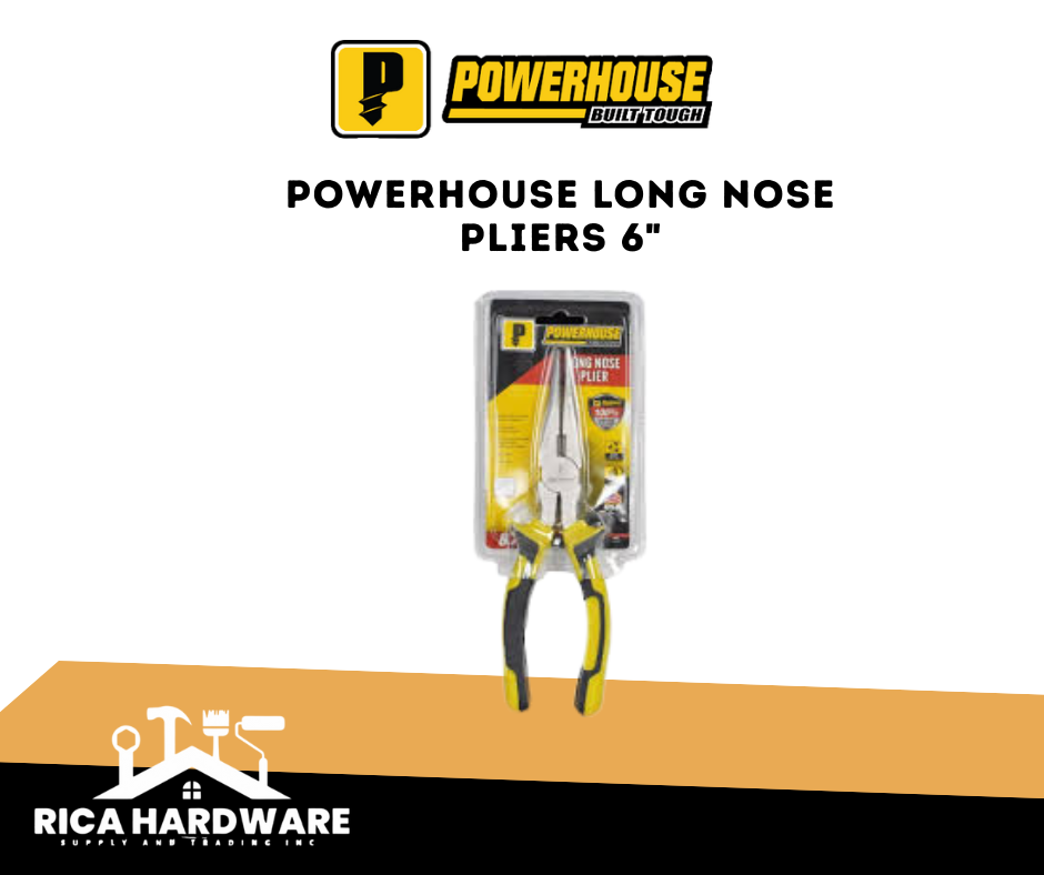 POWERHOUSE LONG NOSE PLIERS 6"