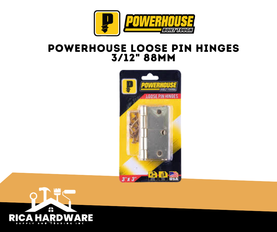 POWERHOUSE LOOSE PIN HINGES 3/12" 88MM