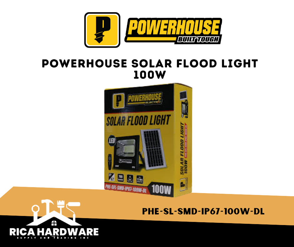 POWERHOUSE SOLAR FLOOD LIGHT 100W (PHE-SL-SMD-IP67-100W-DL)