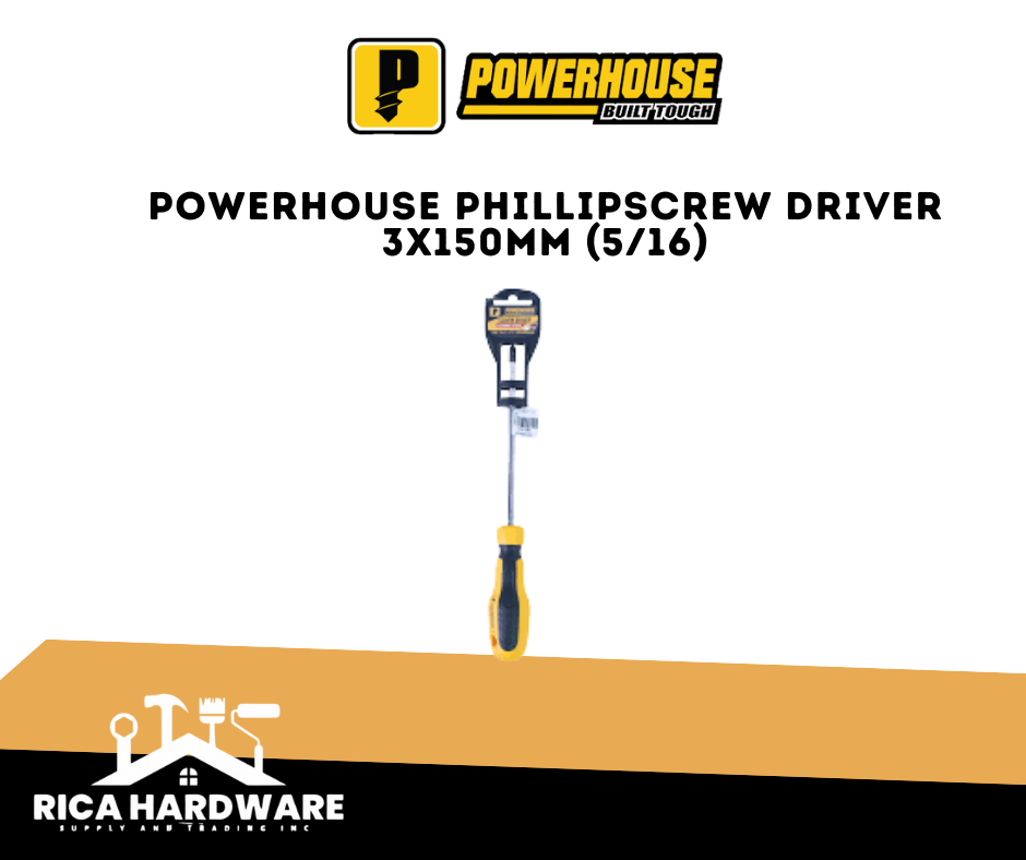 POWERHOUSE PHILLIPSCREW DRIVER 3x150MM (5/16)